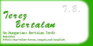 terez bertalan business card